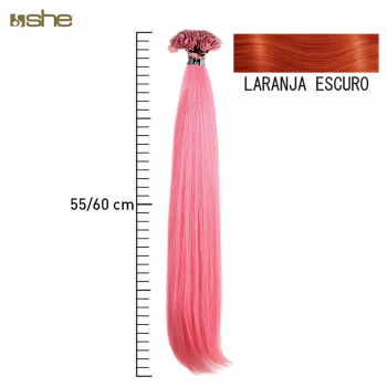 Extensões de Cabelo Fantasia c/Queratina 55x60cm Laranja Esc.