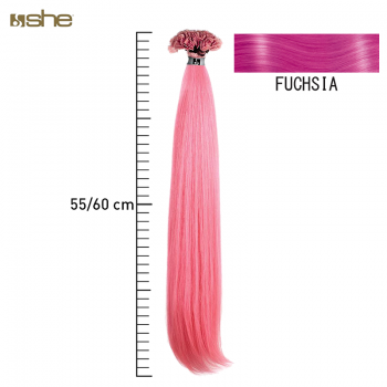 Extensões de Cabelo Fantasia c/Queratina 55x60cm Fuchsia