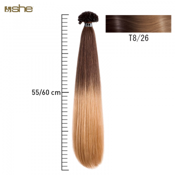 Extensões de Cabelo c/efeito Shatush 55x60cm Liso T8/26