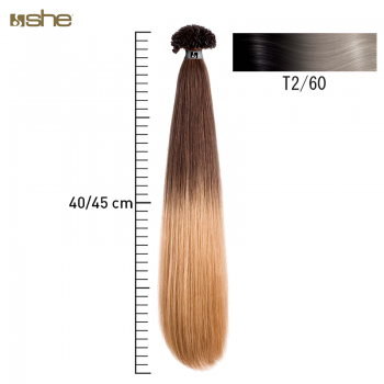 Extensões de Cabelo c/efeito Shatush 40x45cm Liso T2/60