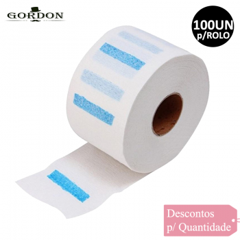 Rolo Papel Pescoço Branco Gordon 100 Folhas